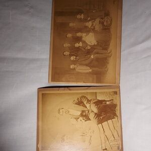 Antique Family Style Photo Cabinet Card Photos